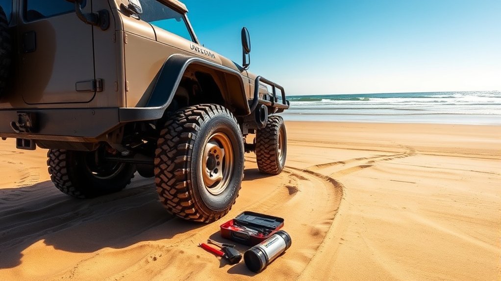 beach driving vehicle preparation