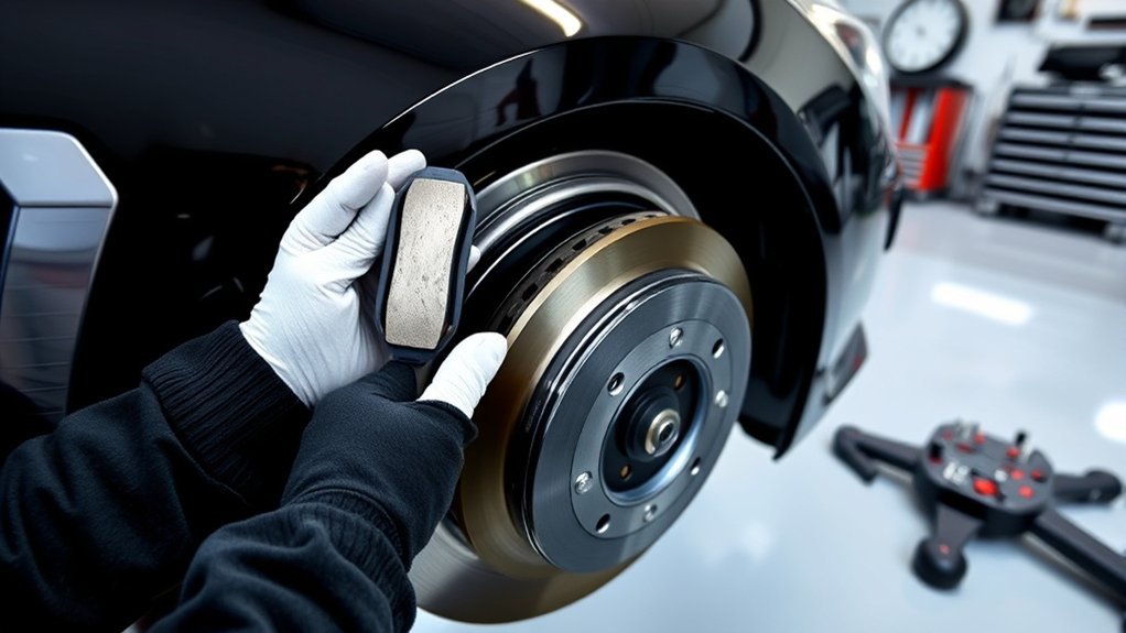 brake pads and rotor inspection