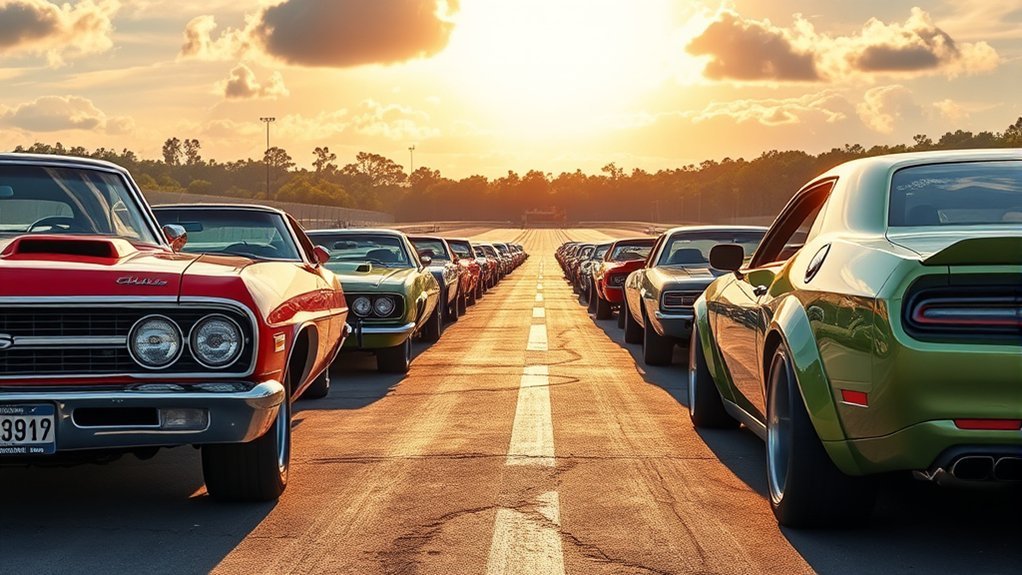 classic muscle and modified cars