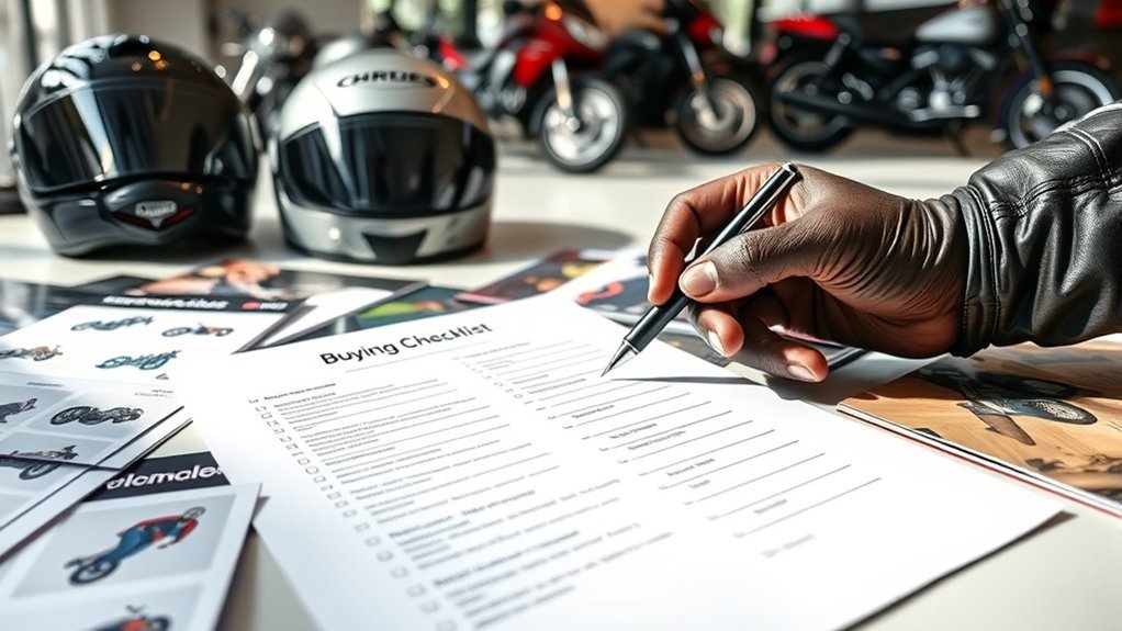 comprehensive motorcycle buying checklist