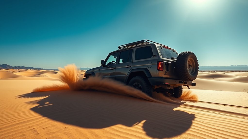 driving safely on sand