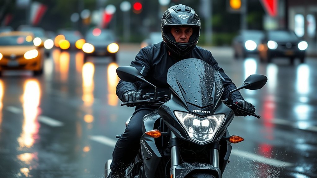riding safety in rain