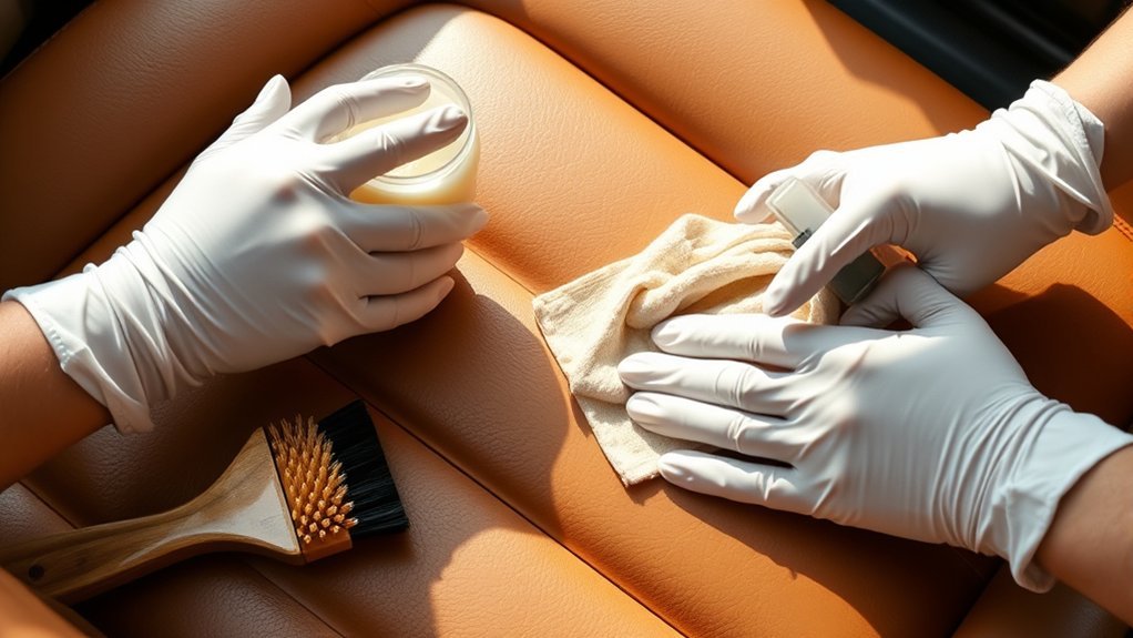 clean leather seats properly