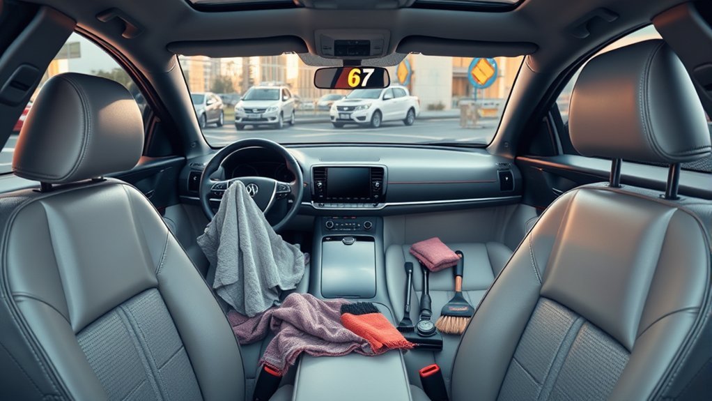 polished car interior care