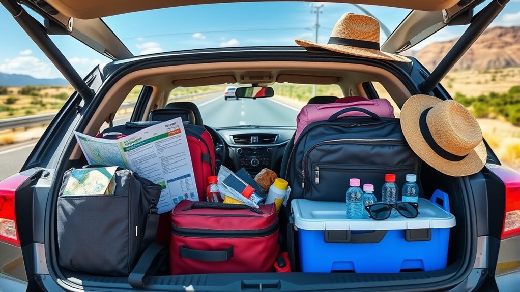 strategic road trip packing