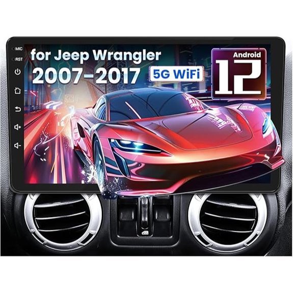 Car Stereo Radio for Jeep Wrangler JK with Android 12 & Wireless CarPlay