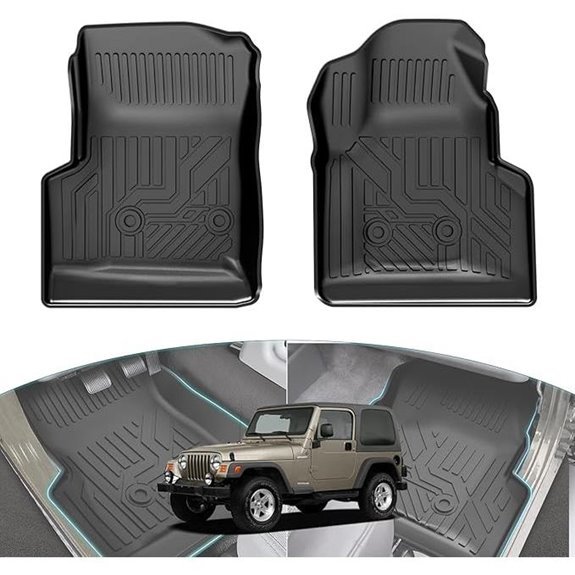 Jeep Wrangler TJ Floor Mats 1997-2006 (2-Piece Black)