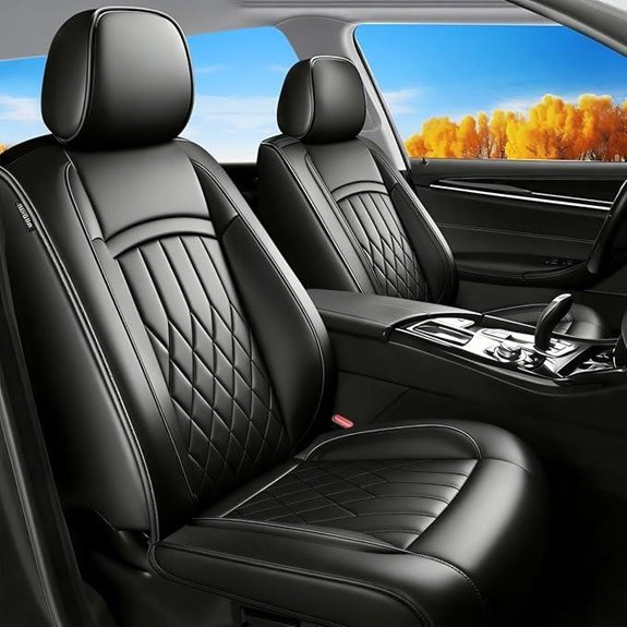 Jeep Compass Leather Car Seat Covers 2012-2026 (Black Full Set)