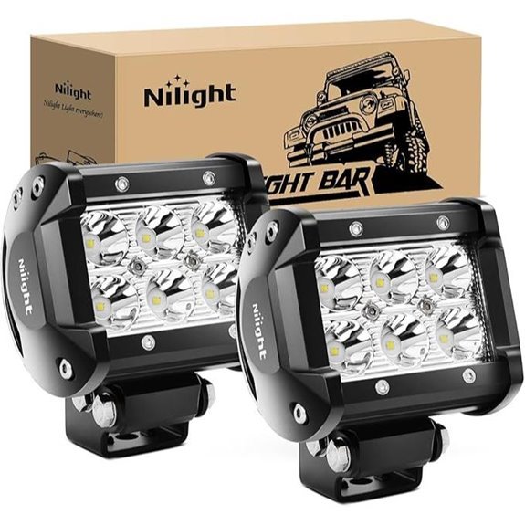 Nilight 18W LED Off-Road Spot Lights (2-Pack)
