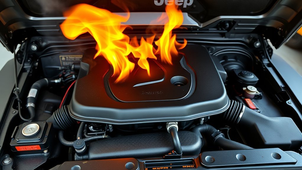 burning engine cover issue