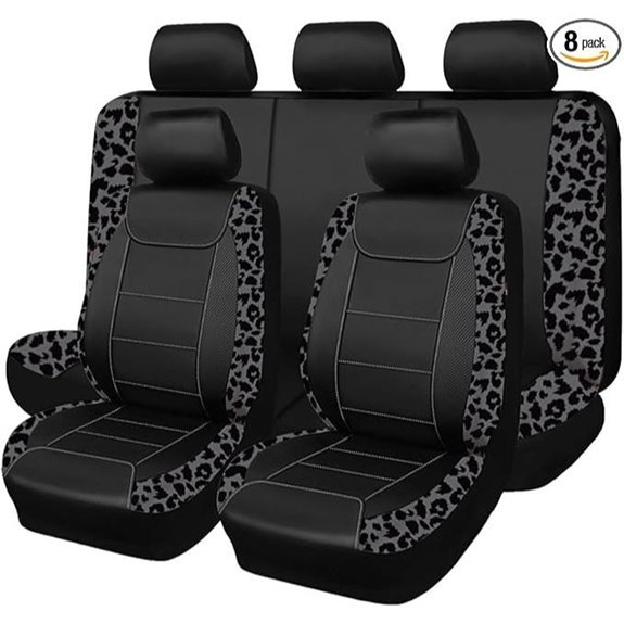 Flying Banner Carbon Fiber Leather Seat Covers (8PCS)