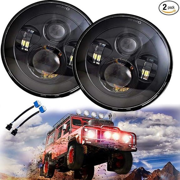 Jeep JK Wrangler 7 Round LED Headlights (DOT Approved)