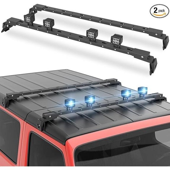 400 LBS Roof Rack Cross Bars for Jeep Wrangler & Gladiator