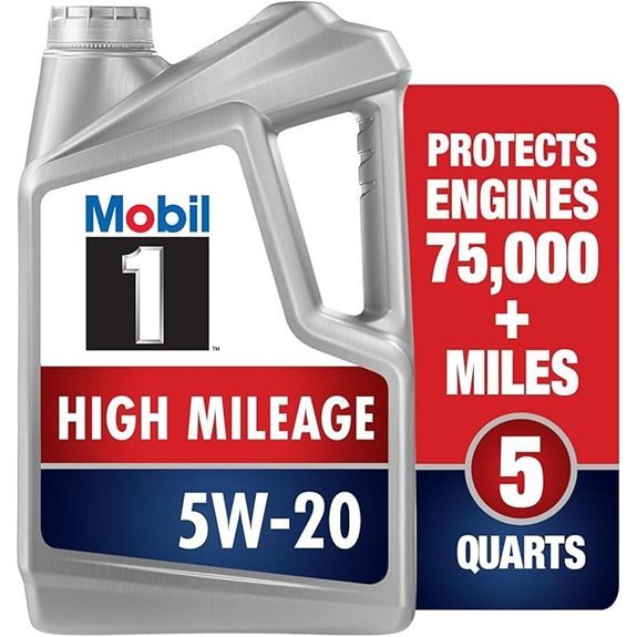 Mobil 1 High Mileage Full Synthetic Motor Oil 5W-20 5 Quart