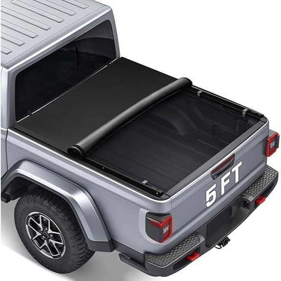 RHOBRA Soft Roll-up Tonneau Cover for Jeep Gladiator 5ft Bed