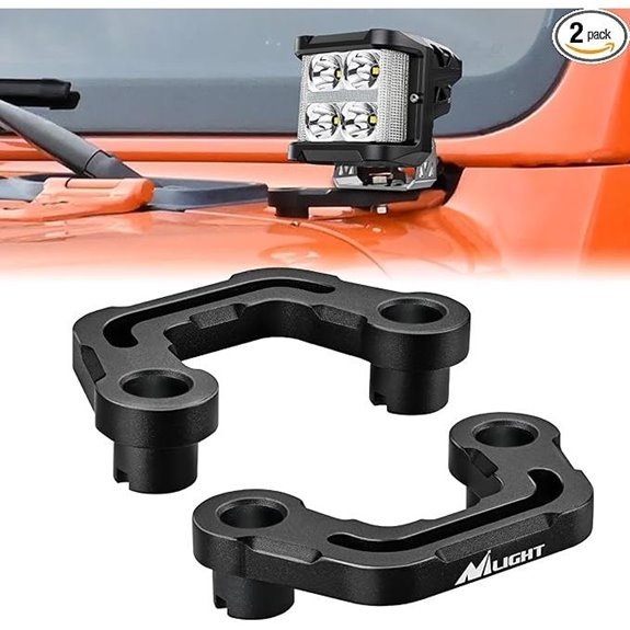 Nilight Hood Cowl Mount Brackets for Jeep Wrangler JL/JLU & Gladiator JT