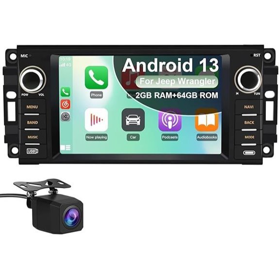 Android 13 Car Radio Stereo for Jeep Wrangler JK & Dodge RAM