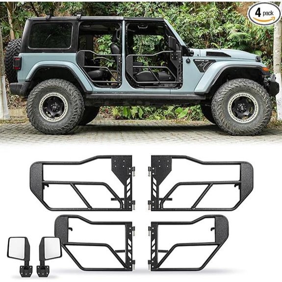 Tube Half Doors for Jeep Wrangler JL & Gladiator JT with Mirrors