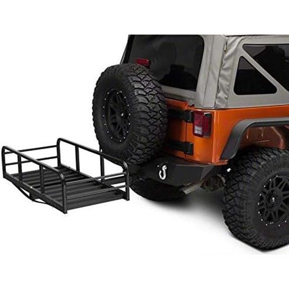 RED ROCK Hitch Mounted Cargo Rack for Jeep Wrangler JK/JL