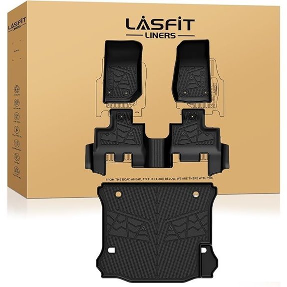 LASFIT Floor & Cargo Mats for Jeep Wrangler JK 4-Door (2014-2018)