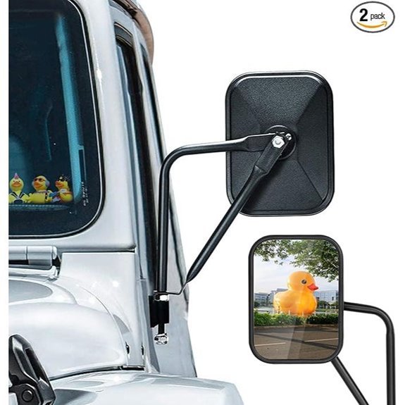 Square Adventure Side View Mirrors for Jeep Wrangler (2-Pack)