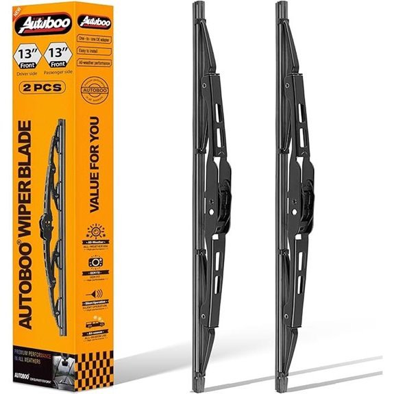 AUTOBOO 13 Wiper Blades for Jeep Wrangler TJ (2-Pack)