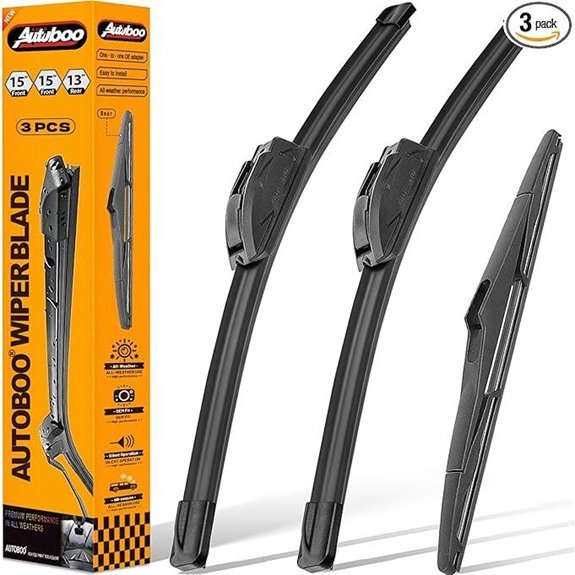 AUTOBOO Windshield Wipers for Jeep Wrangler (3-Pack)