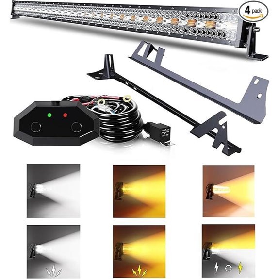 ASLONG 52 300W LED Light Bar for Wrangler JK