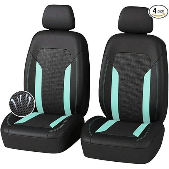 4PCS Breathable Cooling Car Seat Covers (Mint)