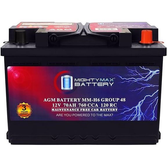 Mighty Max MM-H6 AGM Car Battery (Group 48)
