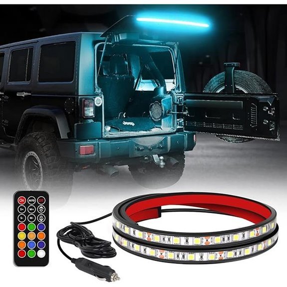 XRIDONSEN 40 Inch RGBW Rear Window Dome Light Strip for Jeep Wrangler