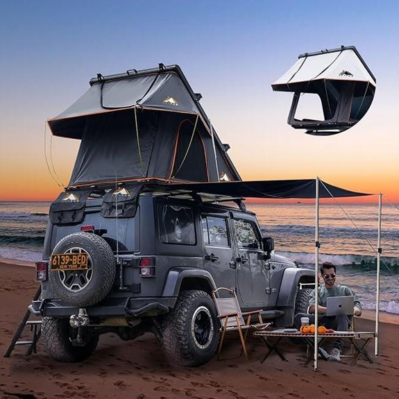 Adventurer Pro Hard Shell Rooftop Tent for Camping