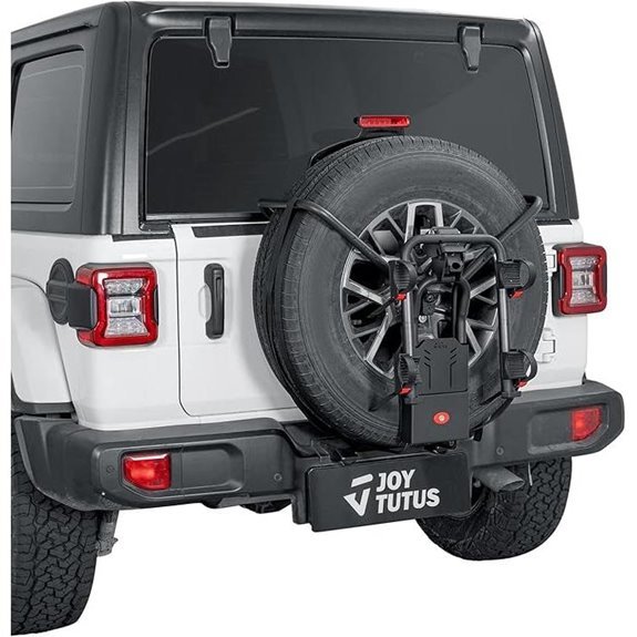 JOYTUTUS Spare Tire Bike Rack for 2 Bikes (Wrangler Bronco SUV)