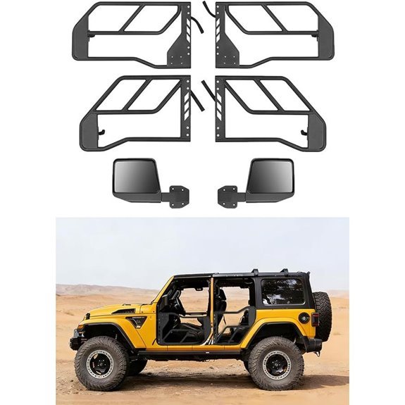 Front & Rear Steel Tube Doors for Jeep Wrangler JL JLU Gladiator JT 4-Door (4-Pack)