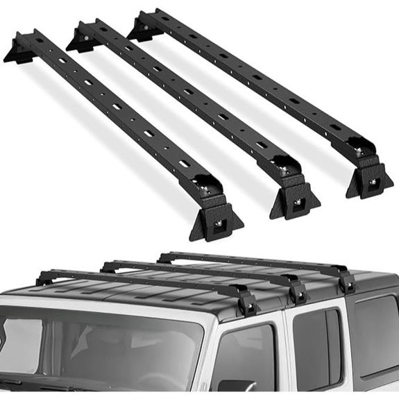 Heavy Duty Roof Rack Crossbars for Jeep Wrangler (3 Crossbars 400 lbs)
