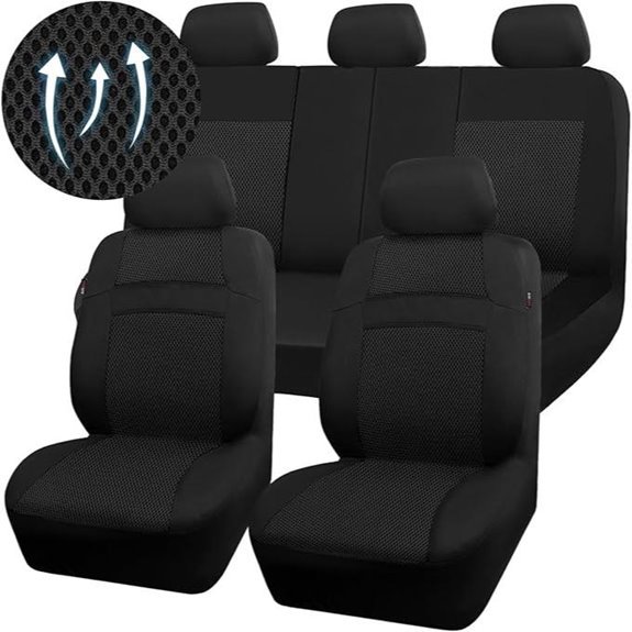 CAR PASS 3D Air Mesh Universal Car Seat Cover Set