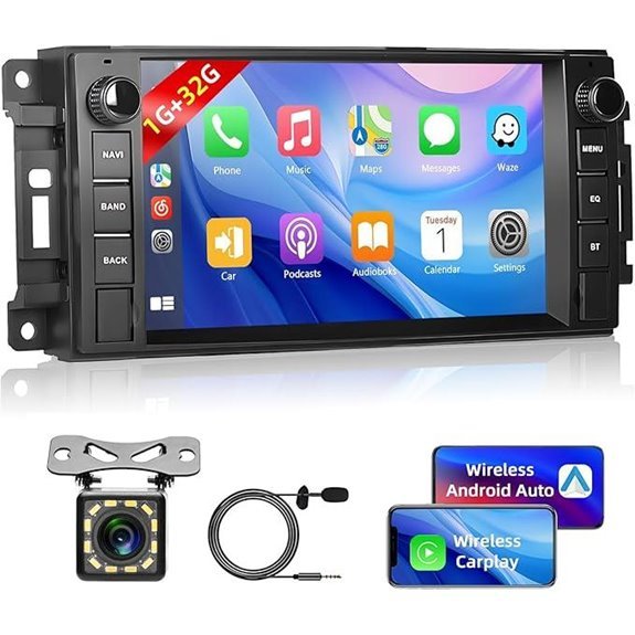 Podofo 7 Car Stereo with Wireless CarPlay & Android Auto