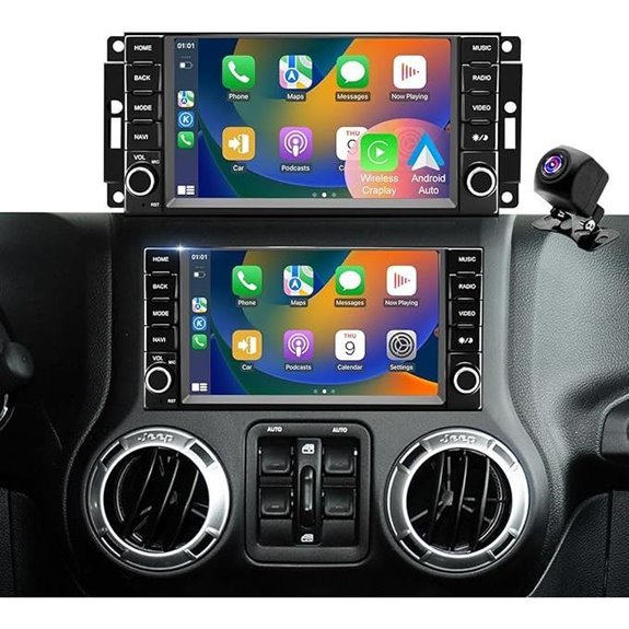 Car Radio for Jeep Wrangler JK & Dodge Ram with Wireless CarPlay