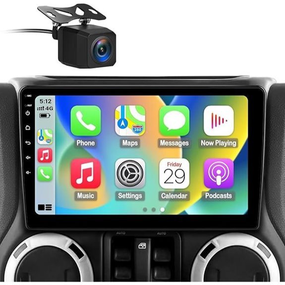 Car Stereo Radio for Jeep Wrangler JK with Wireless CarPlay (10.2 Inch)