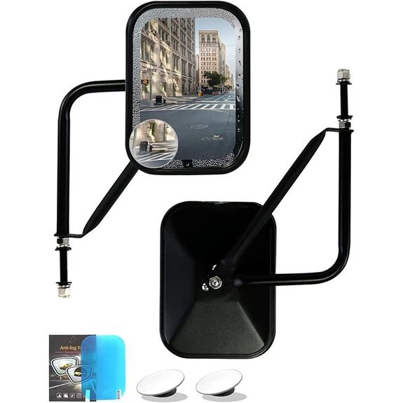 Jeep Wrangler Doors Off Mirrors (JK/JL Compatible)