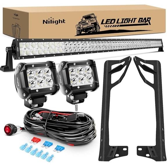 Nilight 52 LED Light Bar Kit for Wrangler JK