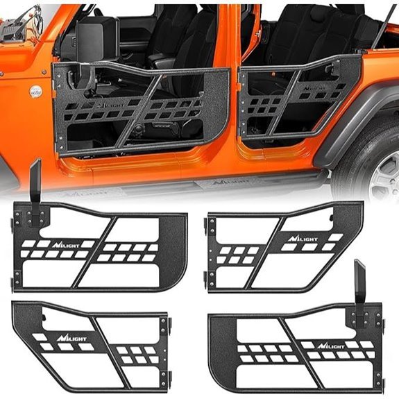 Nilight Tubular Doors with Mirrors for Wrangler JL & Gladiator JT